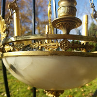 Antique French Bronze Chandelier