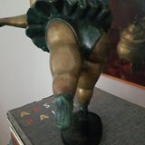 Vintage mid Century Modern Bronze Fat Lady