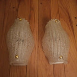 Mid Century Modern Style Deco Crystal Pair of Sconces