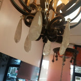 Wrought iron With Rock Crystal Art Deco Style Chandelier