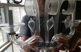 Pair Of Vintage Venetian Glass Sconces