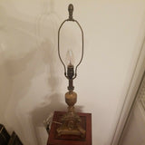 Antique E F Caldwell Lionhead Table Lamp Bronze