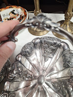 Vintage Pair Of Silver Plated Fruit Dishs With Handles Perfect Condition