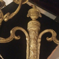 Pair Of Antique E.F. Caldwell Style Gilt Sconces