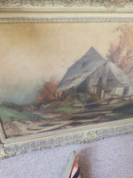 Antique Painting From An Estate George F. Bensell Labeled "The Old Mill" #915008