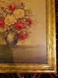 Framed Signed Painting of Flowers