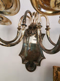 Pair Of regency Antique Palace Silver Sconces