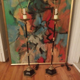 Pair of Mid Century Modern Hollywood Regency Lamps