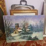 Oil Painting Snow Scene