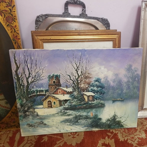 Oil Painting Snow Scene