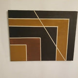 Mid Century Modern Abstract Frank Stella Style Painting