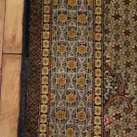 Antique Rare prada Green Oriental Rug