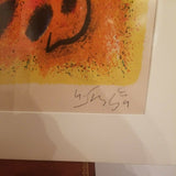 Mid Century Modern Abstract Color Lithograph Limited Edition