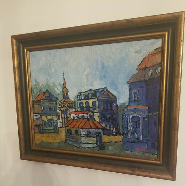 Vintage Russian Painting Signed on Glass