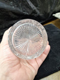 Antique Crystal Perfume Bottle Very Heavy 5.5" Tall X 4" Diameter