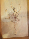 Pair of Pal Fried Framed Ballerina Paintings with mixed media - Diamonds Sapphires Rubies Emeralds