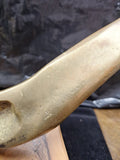 Brass Jewish Shofar  9.5" X 8" Meiselman Italy Wood Base