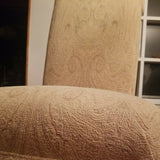 Designer Upholstered Tall Back Parlor Chair