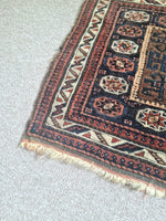 Antique 150 Year Old Oriental Rug Carpet Hand Knotted Wool Collector's Item