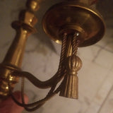 Pair Of Gilt Hollywood regency Mid century Modern Sconces