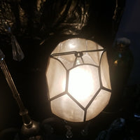 Antique Double Lamp Possibly Crystal and Bronze