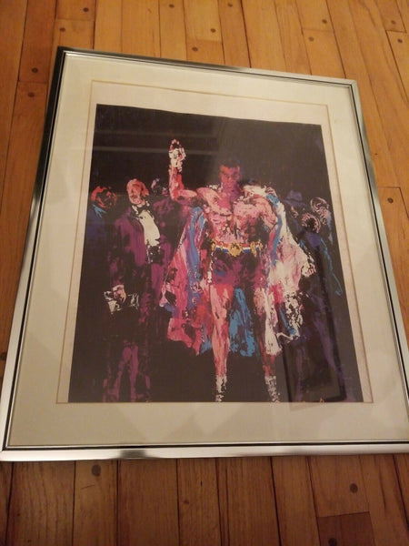 Original 1980's LeRoy Neiman Mike Tyson Lithograph Pencil Signed - Diamonds Sapphires Rubies Emeralds