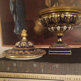 Antique Cobalt Jeweled Sevres Centerpiece