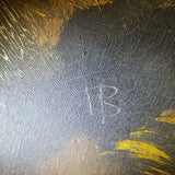 Vintage Abstract Painting Mid century Modern Expressionist