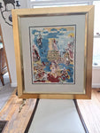 Vintage Nude Girl Raoul Dufy Lithograph Beach Scene Designer Frame