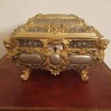 Antique Gilded Age Large Bronze Jewel Box