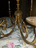 Large Vintage Gilt Bronze French Chandelier
