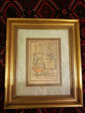 Framed Engraving by J.G. de Sainte Sauveur and Labrousse "Femmes Cauchoises"