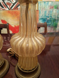 Pair Of Mid Century Modern Venetian Art Glass Designer Lamps