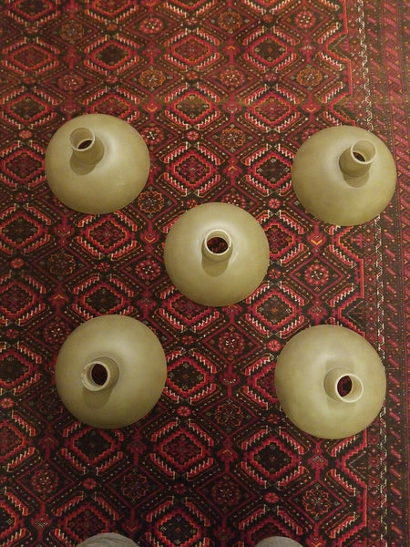 Set Of 5 Vintage Glass Bobeches Chandelier Shade