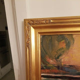 A Vintage Nude Impresionist Painting of Blonde Woman
