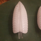 Pair of Mid Century Modern Vintage Italian Crystal Art Glass Sconces