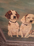 Antique Painting Dog American Masterpiece