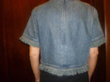Michael Kors Lady's Denim 100% Cotton Size Small Top - Diamonds Sapphires Rubies Emeralds