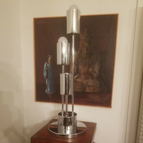 Mid Century Modern Chrome Designer Lamp