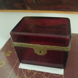 Antique Bohemian glass Moser Jewel box 1880