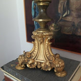 Antique Louis XV Bronze Murano Lamp