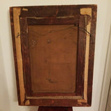 150 Years Old Oil Painting Girl With Dog Signed