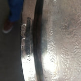 Round 84 Silver Tray Hand Worked 1950's signed