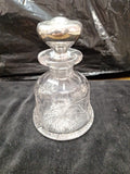 Antique Crystal Perfume Bottle Very Heavy 5.5" Tall X 4" Diameter