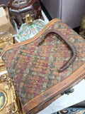 Vintage Basket Weave Jewelry Box