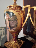 Pair Of Antique Nude Royal Vienna Porcelain Ruby Rich