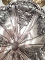 Vintage Pair Of Silver Plated Fruit Dishs With Handles Perfect Condition