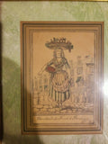 Framed Engraving by J.G. de Sainte Sauveur and Labrousse "Marchande de Fruit"
