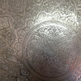 Round 84 Silver Tray Hand Worked 1950's signed