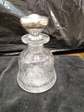 Antique Crystal Perfume Bottle Very Heavy 5.5" Tall X 4" Diameter